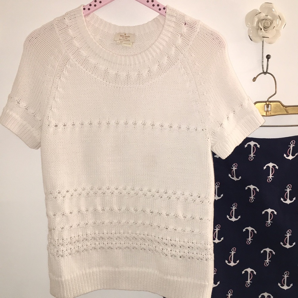 Kate Spade Short Sleeve Cotton Sweater